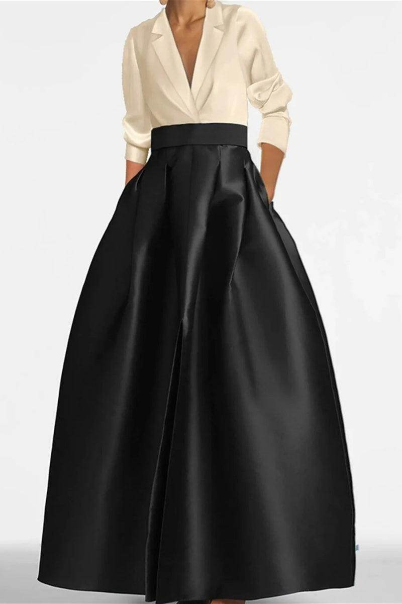 A Line Jewel Neck Long Sleeves Sequin Mother Dresses CM0342 - COCOMELODY